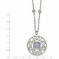 thumbnail image 5 of Stainless Steel Polished Synthetic Purple Calcedony With 2In Ext Necklace Made In China -Jewelry By Sweet Pea, 5 of 8