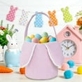 thumbnail image 4 of Bfogop Easter Basket Egg Hunt Bunny Baskets for Kids with Cute Rabbit Ears Storage Gifts Easter Gift Bags Tote Bags for Easter Party Decorations Egg Candy Gift Carry Bucket 9x9 Inch, 4 of 6
