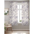 thumbnail image 2 of Purple Fruit Curtains 63 Inch Length, Sheer Curtains for Bedroom Living Room Window Country Retro Floral Botanical Plant Rod Pocket Voile Drapes Kitchen Curtains Small Half Window 42"x63" 2 Panels, 2 of 6
