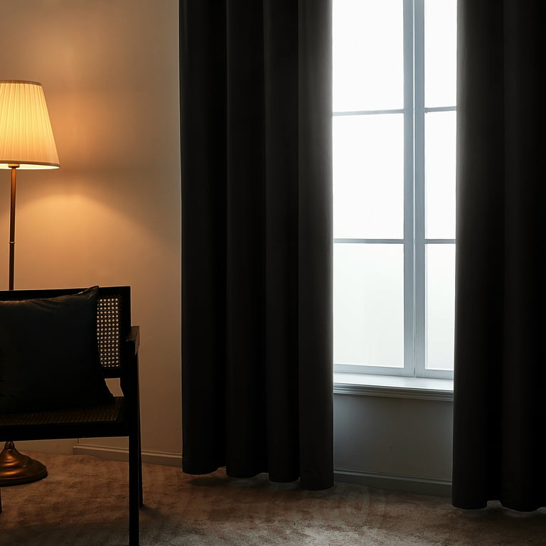 ZOPZO Thermal Insulated 100% Blackout Curtains, Charcoal Gray, 52W
