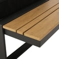 thumbnail image 3 of Dark Grey Left Arm Seater - Rust- Aluminum, Water- Fabrics, Ornamental Faux Wood With Aluminum Construction, Lining,, 3 of 7