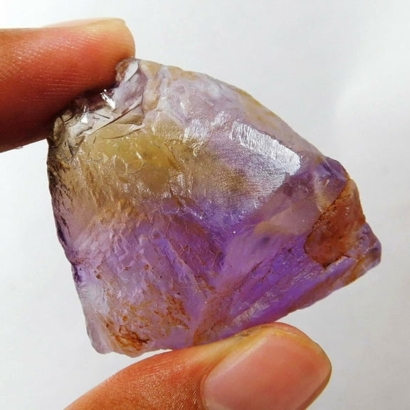 CERTIFIED Uncut Rough 76 Ct Natural Ametrine Huge Multi-Color Loose Gemstone