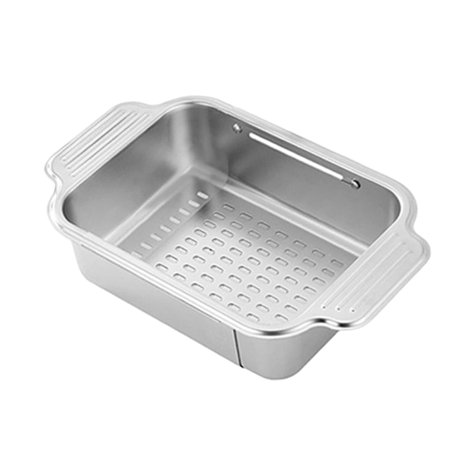 Kitchen Sink Drainer Drain Rack Food Drainer Fruit Vegetable Basket