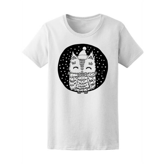 Merry Christmas With An Owl  Tee Women's -Image by Shutterstock
