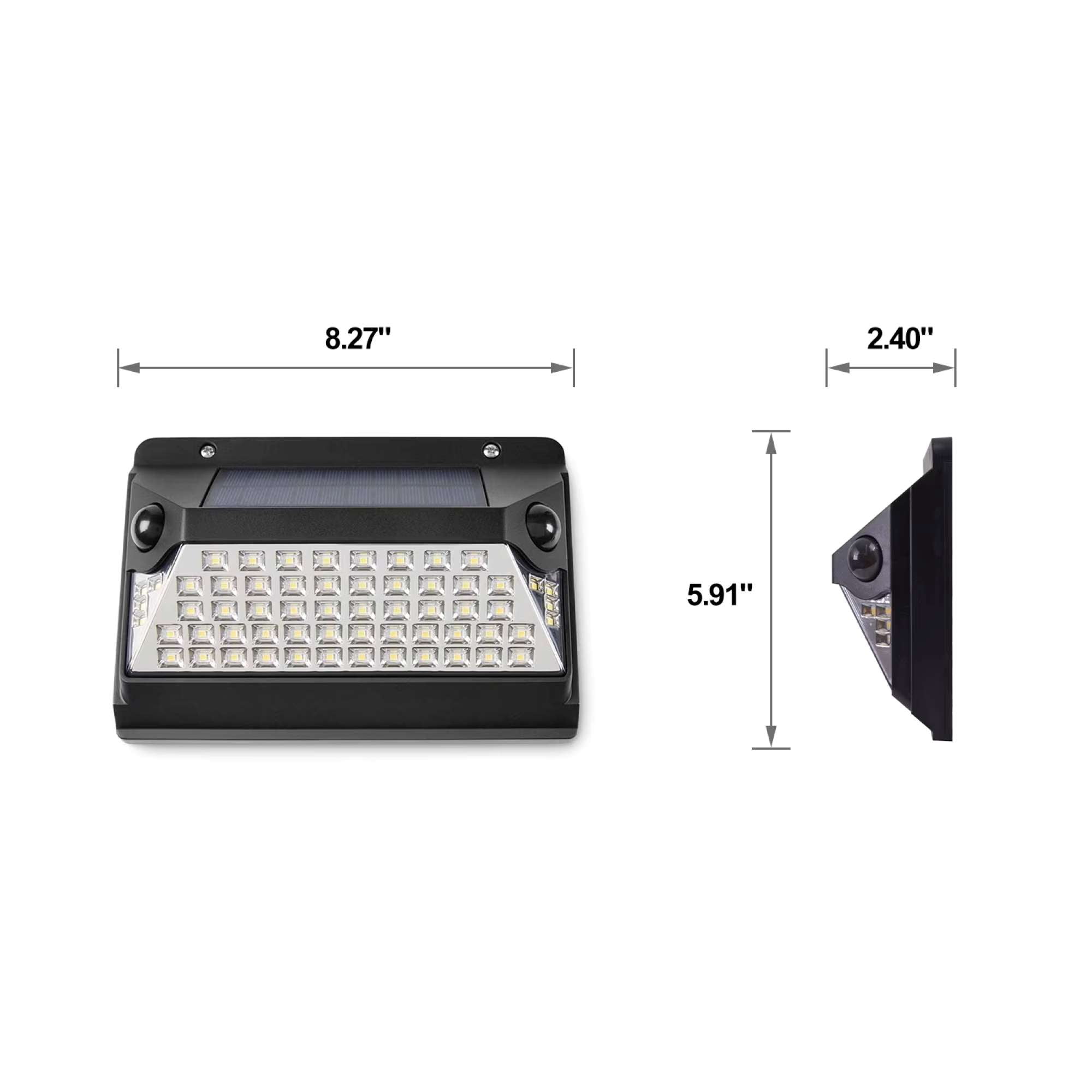 Hyper Tough 1000 Lumen Motion Sensor Flood Light, 2.34 x 8.19 x 5.85", Solar and Battery Powered