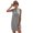 Gray, variant on Men's Drawstring Sleeveless Hooded Mini Dress with 95% Polyester and 5% Spandex Fabric for a Lightweight Sheer Look