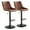 Brown-2PC, variant on SAETSFEG Bar Stools Set of 2, Adjustable Swivel Counter Height Bar Stool with Footrest, Modern PU Leather Bar Chairs for Kitchen Island, Dining Room, Oatmeal
