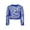 Blue, variant on REDARER Big Girls Mesh Cropped Long Sleeve Top Hollow Out Casual Fashion Blouse,11-12 Years