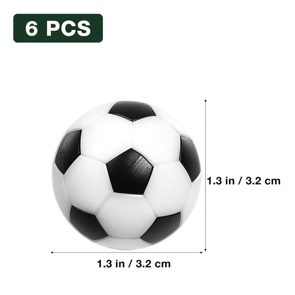 Hemobllo Table Football Balls Mini Football Abs Black and White Toys 6Pcs 32Mm for Fan Gear
