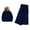 Navy, variant on Connex Gear  Acrylic Knit Beanie Pom Hat and Infinity Scarf Set (Women)