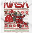 thumbnail image 2 of Ugly Christmas Pattern NASA Santa Long Sleeve TShirt Men Women Brisco Brands S, 2 of 6