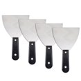 thumbnail image 1 of Unique Bargains 5'  Stainless Steel Blade Black Handle Putty Scraper 4Pcs, 1 of 6