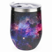 GZHJMY 1 Pcs Egg Cup, Nebula and Galaxies in Space 304 Stainless Steel Vacuum Insulated Cup, U-Shaped Red Wine Cup Eggshell Cup