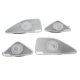 thumbnail image 5 of Cubiertas para bocinas de puerta cubiertas para bocinas estéreo para automóvil Cromo mate resistente al desgaste 4 piezas Antiarañazos con luz ambiental de 64 colores para ANGGREK Otros, 5 of 8