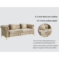 thumbnail image 7 of Hybition 3-Pieces Living Room Set Modern Velvet Sofa Set & Golden rivets-Beige, 7 of 7