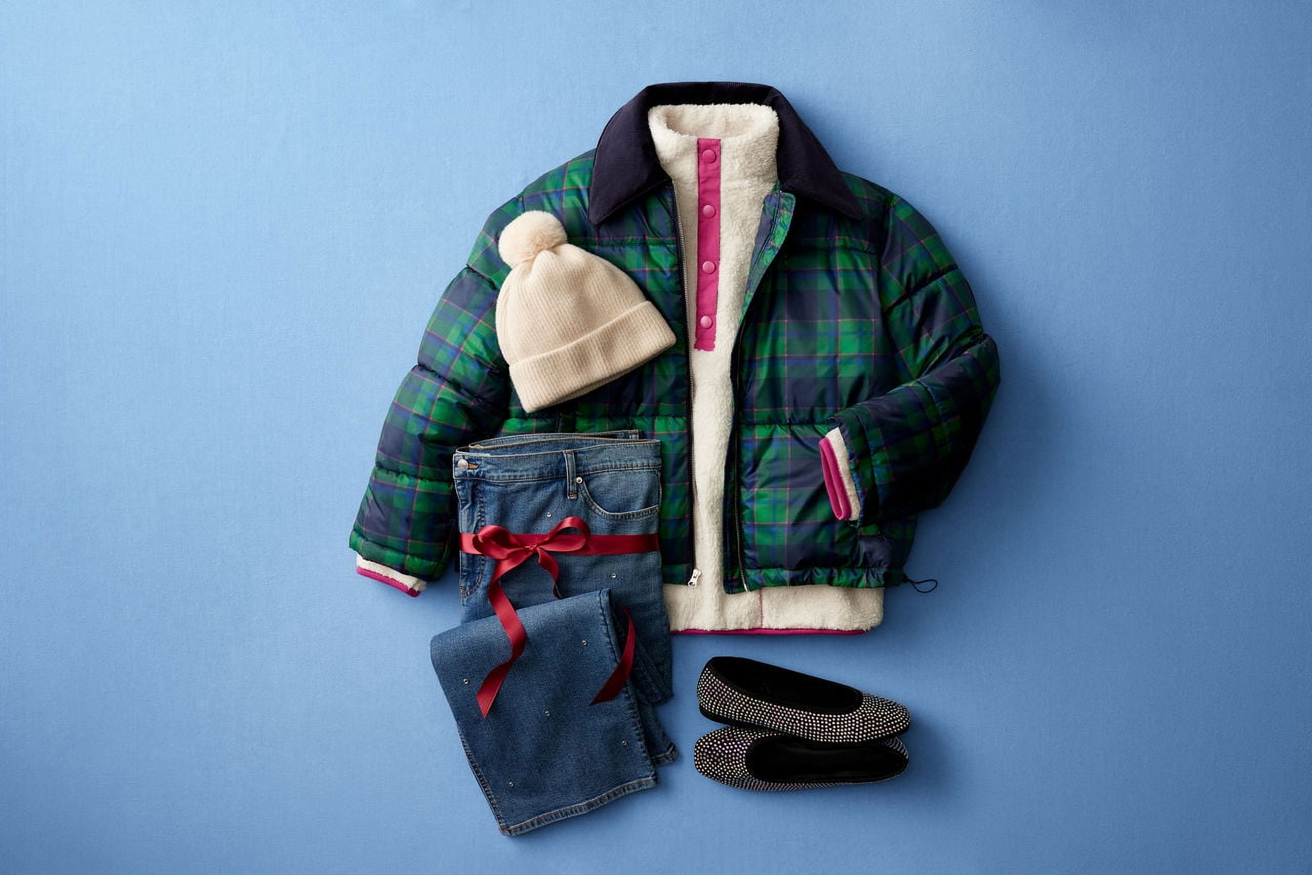 Free Assembly Women's and Women's Plus Short Puffer Jacket, Sizes XS-4X