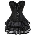 thumbnail image 3 of Vestidos de corsé sexys para mujer, disfraz de talla grande, corsé burlesco por encima del busto y minifalda, conjunto de corsé con tutú, 3 of 5
