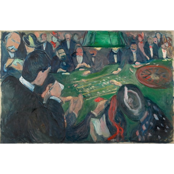 24x36 gallery poster, At the Roulette Table in Monte Carlo, 1892 by Edvard Munch