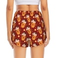 thumbnail image 2 of Lsque Heart Christmas Hot Cocoa Printed Women's Running Shorts with Liner Pockets,Elastic Quick Dry Workout Athletic Gym Yoga Shorts,Womens High Waist Shorts-X-Large, 2 of 9
