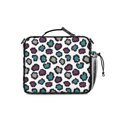 thumbnail image 3 of Purple and White Leopard Print Insulated Lunch Bag with Shoulder Strap and Bottle Holder,Bento School Lunch Bag Box,11x9.5x3.5 Inches, 3 of 5