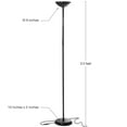 thumbnail image 5 of SkyLite LED Floor Lamp, Torchiere Super Bright Floor Lamp for Living Rooms & Offices - 3 Way Dimmable Tall Lamp, High Lumen Standing Pole Lamp for Bedroom Reading - Black, 5 of 12
