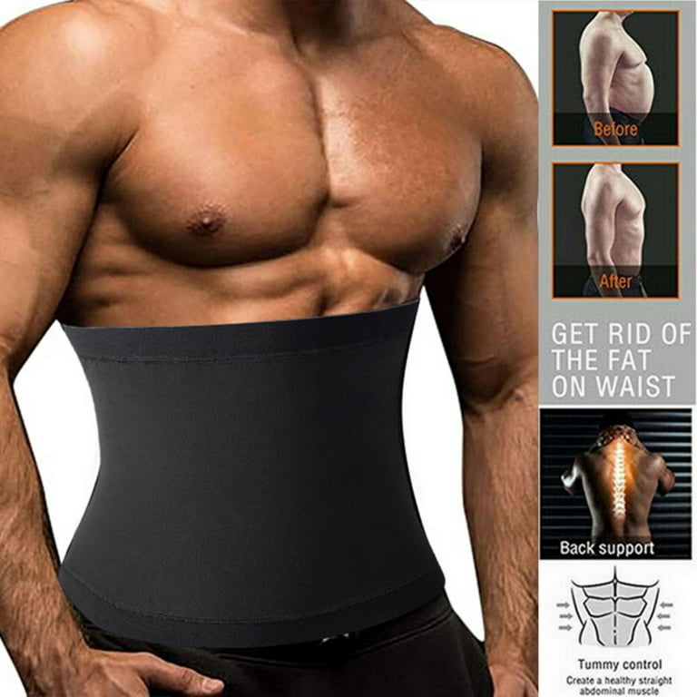 Men Waist Trimmer Belt - Premium Stomach Fat Burner Wrap and Waist Traine 