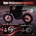 thumbnail image 4 of Yozma IN10 Pro 5500W Electric Dirt Bike for Adult, 17"/14" Tire Electric Motorcycle with 60V 27Ah Battery, 50 MPH, 60-Mile Range, 220NM, Hydraulic Brakes, Red, 4 of 9