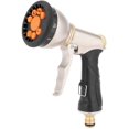 thumbnail image 1 of NUNADERNU 9 Patterns Metal Jet Spray Water Gun, Perfect for Garden, Lawn Watering, Car Washing, Cleaning, Pet Washing，, 1 of 5