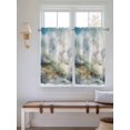 thumbnail image 6 of Tier Curtains 45 Inches Long, Blue White Ombre Window Treatment Curtain Drapes, Watercolor Cloud Geometric Abstract Art Window Half Privacy Curtains for Bedroom Bathroom, 42"x45", 2 Panels, 6 of 7