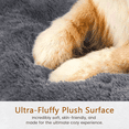 thumbnail image 3 of CshidWorld Large Dog Bed, Plush Dog Cage Bed with Non-Slip Bottom, Washable Dog Mat for Large and Medium Dogs, Supports up to 90 lbs, 43 x 30 Inches, Gray, 3 of 8