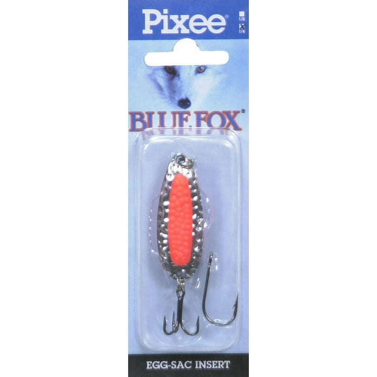Blue Fox Pixee Spoon Nickel/Fluorescent Orange; 1/4 oz.