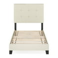thumbnail image 4 of Furinno Laval Button Tufted Bed Frame, Twin, Linen, Beige, 4 of 4
