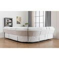 thumbnail image 3 of Paleremo Faux Leather Sectional with LED USB Speaker Wireless Charger in White, 3 of 12