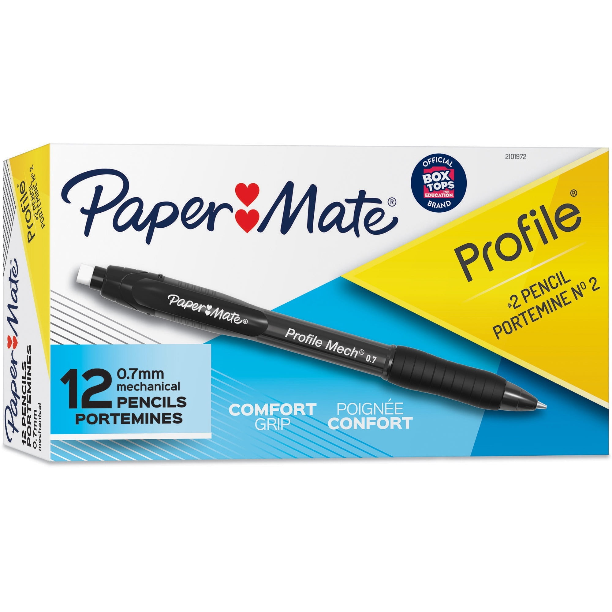Office Use - New Profile Mech Mechanical Pencil Set Black Barrels 12 Count 0.7mm #2 Pencil Lead Great for Home School