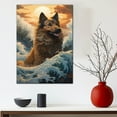 thumbnail image 3 of Belgian Tervuren Canvas Wall Art Framed Great Wave Oil Painting Stretched and Framed Artsy Romantic Wall Paintings Girlfriend gift for Living Room Bedroom Bathroom Office Wall Décor, 3 of 4