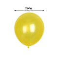 thumbnail image 3 of Efavormart 100PCS 12" Yellow Metallic Latex Balloons Wedding Event Decoration Birthday Party Graduation Party Supplies, 3 of 9