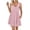 Blush Pink, variant on Women's Plunge Wide Strap Mini Tank Dress with sixty % polyester thirty five % rayon five % spandex ideal casual summer