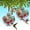 B, variant on 2-Pack Heart-Shaped Hanging Hummingbird Feeder - 3-Flower Hummingbird Water & Seed Feeder, Durable Outdoor Bird Feeder for Garden