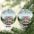 thumbnail image 2 of Happy Easter Manx American Flag Truck Bunny Ears Ceramic Round Ornament Cat Lover Kitten Owner Gifts Home Tree Decor - 03001, 2 of 5