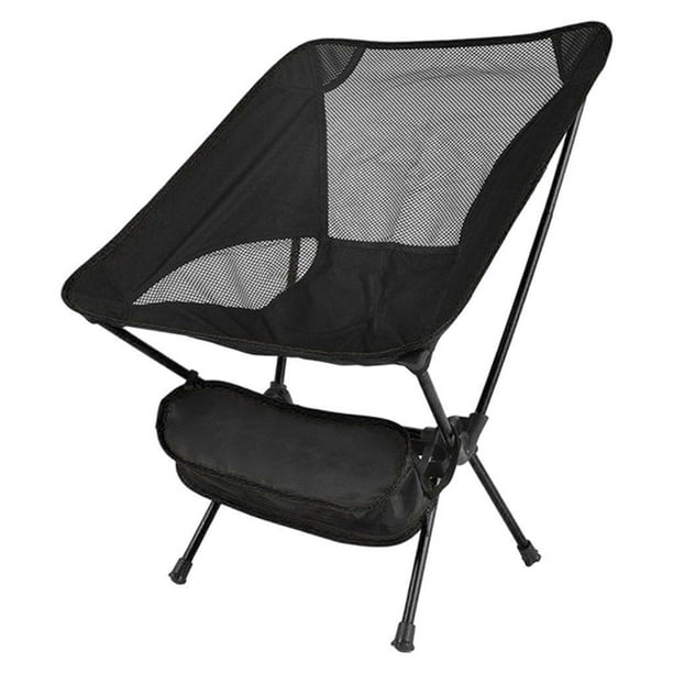 Folding Chair Chair Seat Fishing Stool Seat Portable Compact BBQ Black