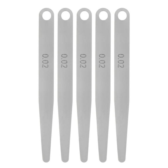 Uxcell 5 Pack Feeler Gauge 0.02mm Thickness Gauge 65MN Steel Metric Gap Measuring Tool