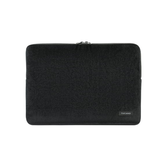 Tucano VELLUTO Stretchy neoprene and corduroy cover for MacBook Pro 16", MacBook Pro 15" and Laptop 15.6". This guarantees a slimmer profile and excellent protection. Black