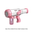 thumbnail image 3 of Máquina De Pompas De Jabón Soplador de burbujas de 12 agujeros, modo de ventilador, soplador automático de burbujas para el verano (rosa) Wdftyju Libre de BPA, 3 of 3