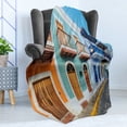 thumbnail image 4 of Puerto Rico Soft Flannel Fleece Blanket, Street in Old San Juan with Colorful Houses by the Sea Caribbean Architecture, Cozy Plush for Indoor and Outdoor Use, 50" x 70", Multicolor, by Ambesonne, 4 of 5