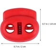 thumbnail image 3 of 25pcs Plastic Cord Locks End Spring Stopper Fastener Slider End Spring Stoppers Toggles for Drawstring Red, 3 of 5