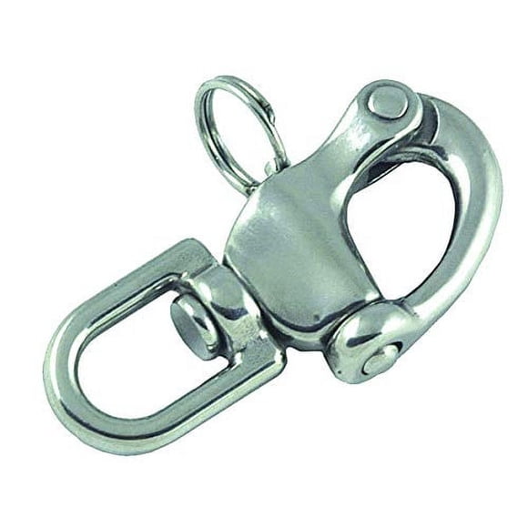 MarineNow Stainless Steel 316 Swivel Eye Bail Snap Shackle Marine Grade, 2-3/4, 3-1/2 and 5" 3-1/2" (87mm), 02-Pack
