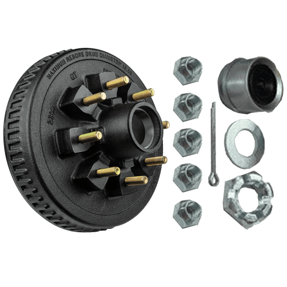 Hub/Drum Assembly - Loaded (7,000 lb. capacity, 8" X 6.5", 9/16"-18, for 12" Brake) 48-979553 (Ultra-Fab Products)