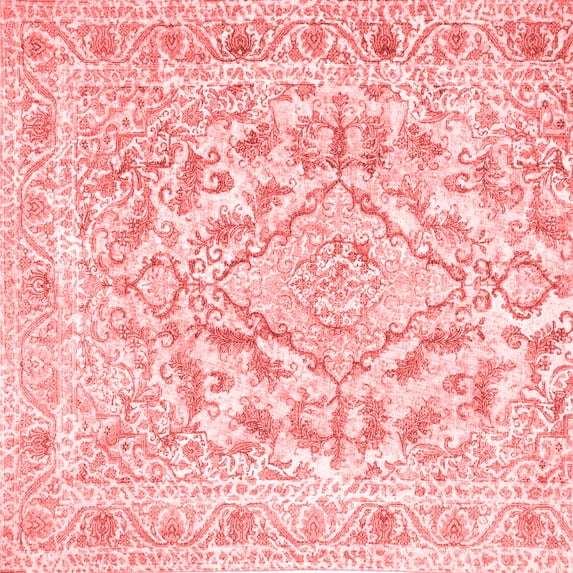 Ahgly Company Indoor Square Persian Red Traditional Area Rugs, 6' Square