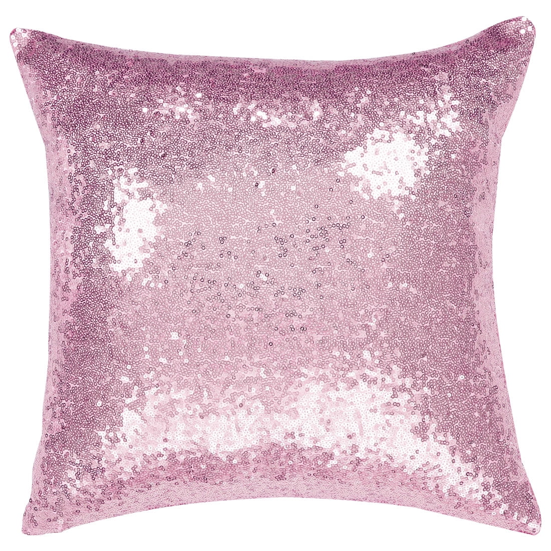 Unique Bargains Sparkling Sequin Decorative Throw Pillow Cover 16" x 16