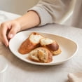 thumbnail image 5 of Oval Shaped Serving Dinner Plate with Inner Groove for Daily Home Meals and Snack Serving, 5 of 6
